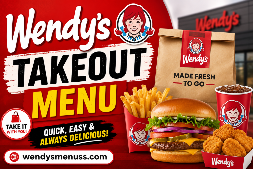 Wendy's Takeout Menu with Prices 2026