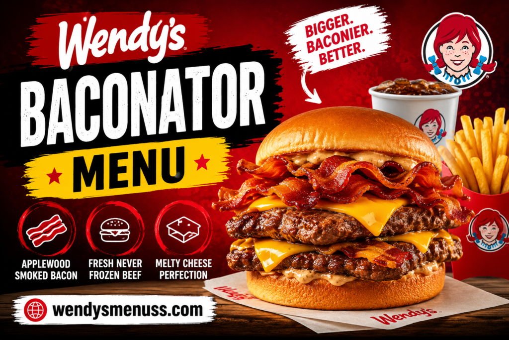 Wendy’s Baconator Menu with Prices 2026