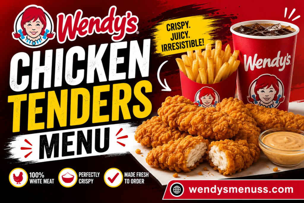 Wendy's Chicken Tenders Menu with Prices 2026