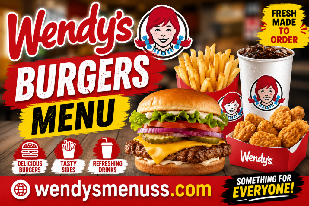 Wendy’s Burgers Menu with Prices 2026