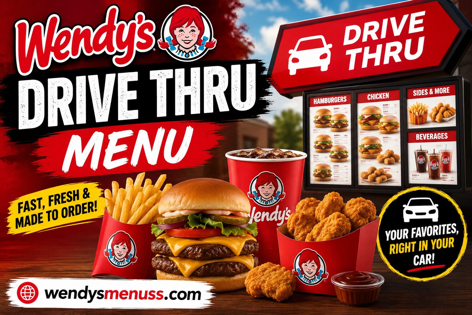 Wendy’s Drive Thru Menu with Prices 2026