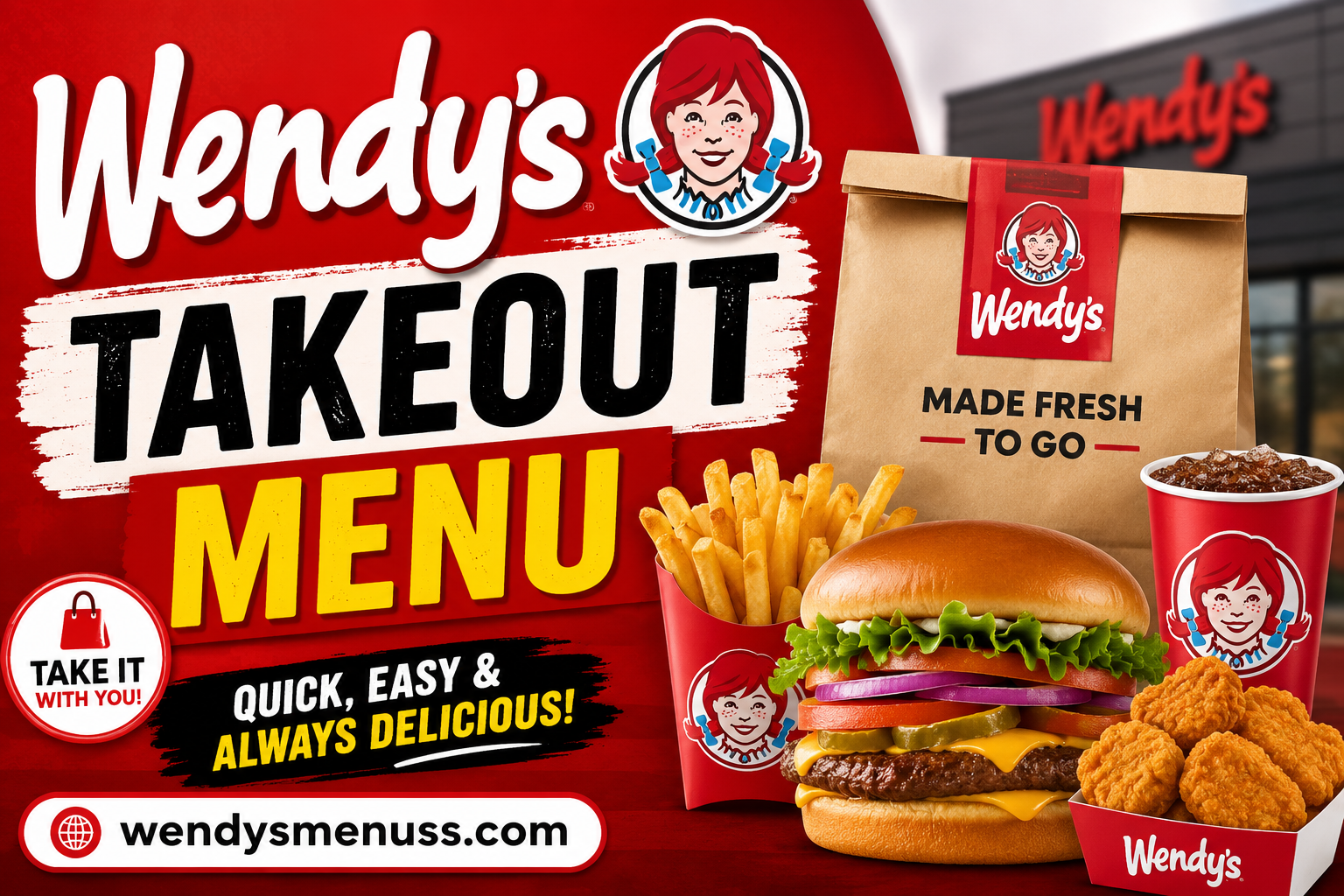Wendy's Takeout Menu with Prices 2026