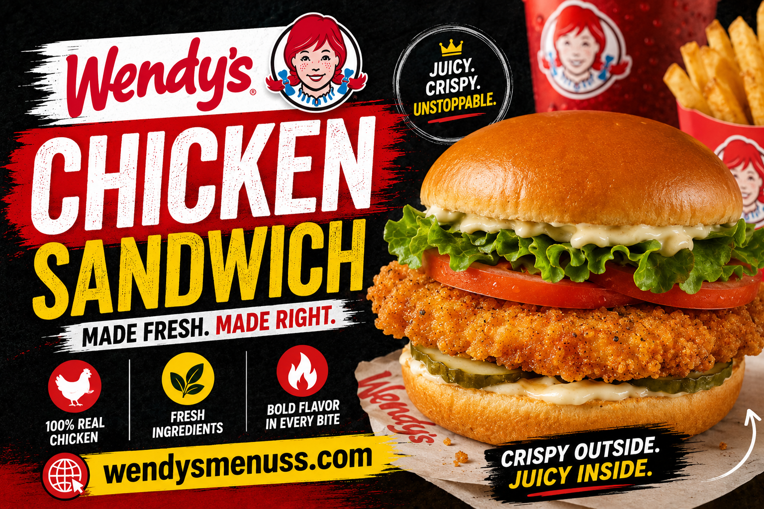 Wendy’s Chicken Sandwich Menu with Prices 2026