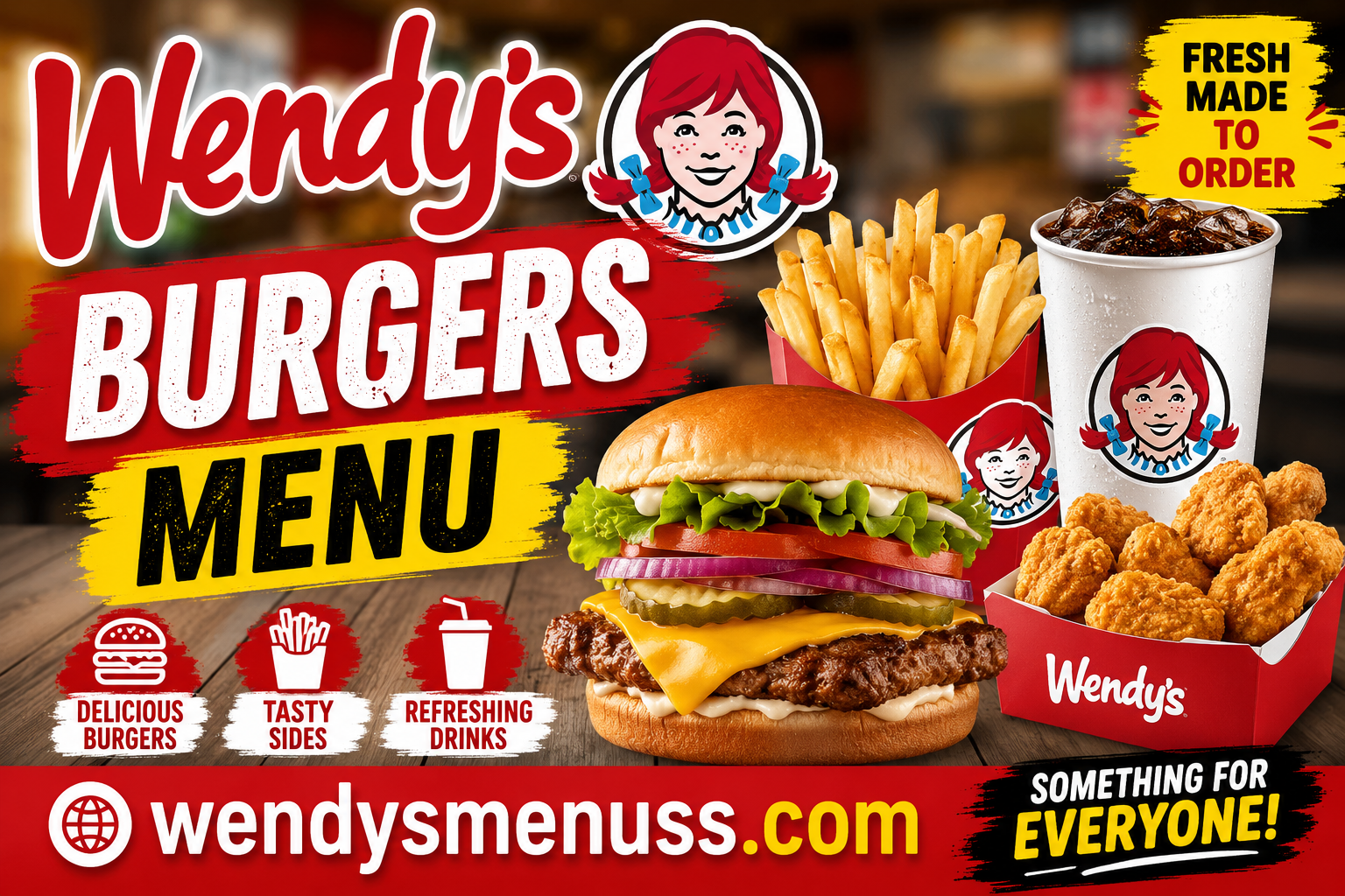 Wendy’s Burgers Menu with Prices 2026