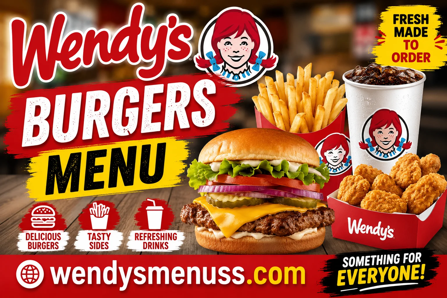 Wendy’s Burgers Menu with Prices 2026